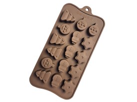 Molde silicona 16 bombones Navidad
